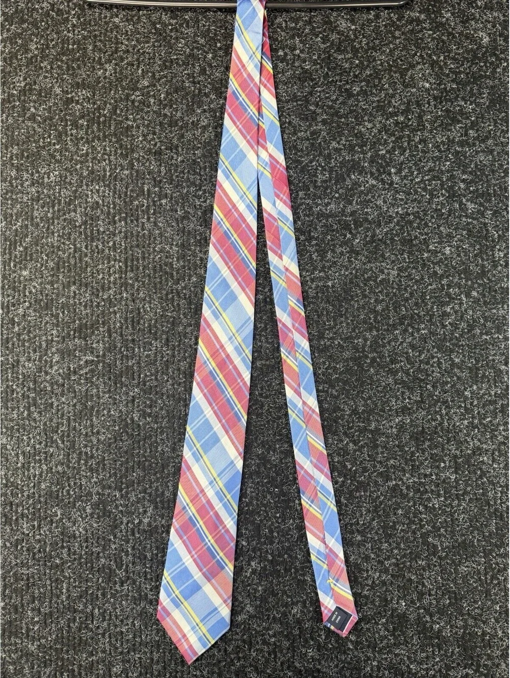 Nautica Men’s Multicolor Plaid & Check Woven Silk Tie w/ Logo Accent One Size